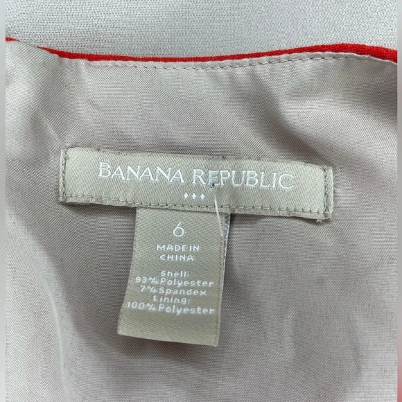 Banana Republic Tank Top Red Orange Beige Office Women Size 6 - Picture 2 of 6